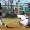 14 year old Joeli McGoon bats for Fiji in the final inning of the game