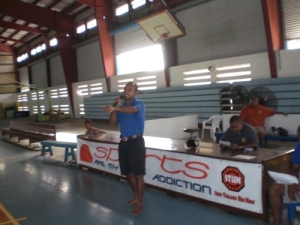 Kambes Kasolei of STUN Office giving his special remarks to the participants