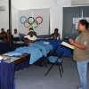 Lestly Ashby giving remarks at closing ceremony