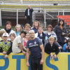 Captain Chris Judd with the kids and parents from the Long Gully Neighbourhood centre