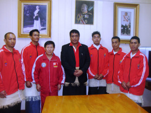 TNTA Patron with Team Tonga 2011