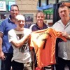 Coffs Hotel publican Marty Phillips (right) has happily extended the pub's sponsorship of the AFL North Coast umpires. Umpires such as Dan Perry, Scott Stacey and Scott Bellamy are thrilled with the announcement.