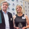 Leanne receiving her award at the Yachting Victoria awards night 2014