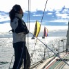 Cate Parsons spinnaker trimming aboard Cavarlo for ORCV Women's Skippers and Navigators Race 2017