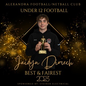 Under 12 Football Best & Fairest