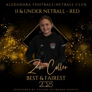 Under 11 Netball - Red - Best & Fairest