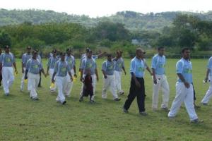 Trukai Invincible cricket team during the marching parade