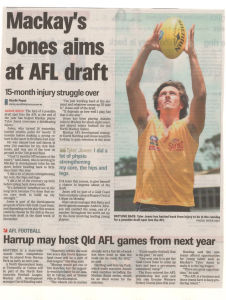 injury cant stop Tylers Dream of playing AFL