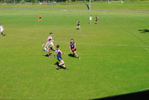 Campbelltown usig the ball off half back